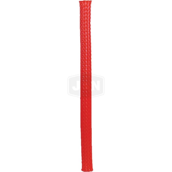 Aftermarket Braided Cable Sleeve, 0.625 in Inside Dia., Polyethylene Terephthalate, Red 605-39003-25-JN - main